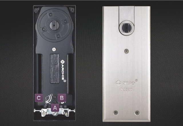 Quincaillerie pour porte en verre | Ressort de plancher pour porte en verre - D2520