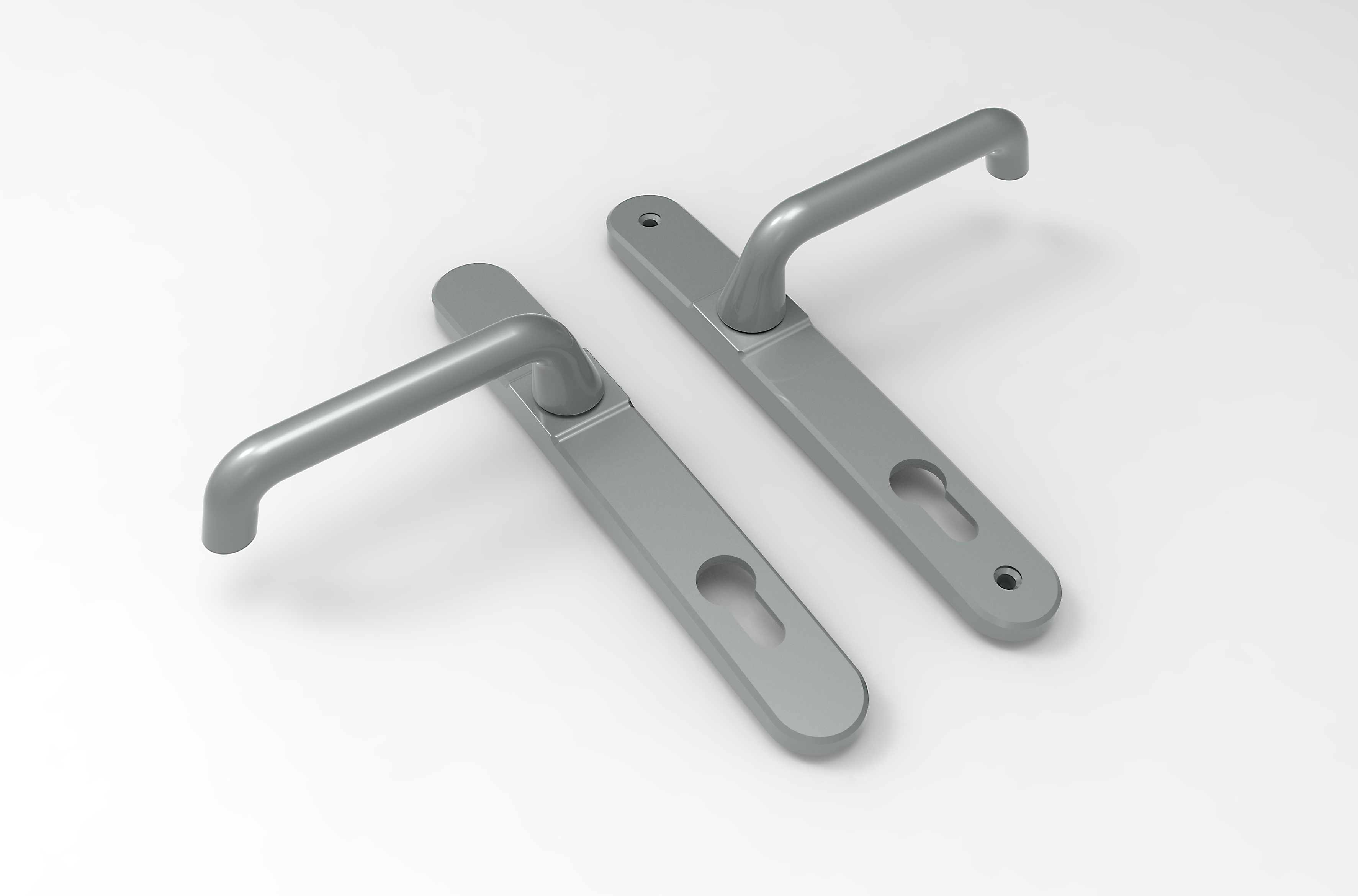 Poignées de porte intérieures avec serrures (Levier E) - 2 points