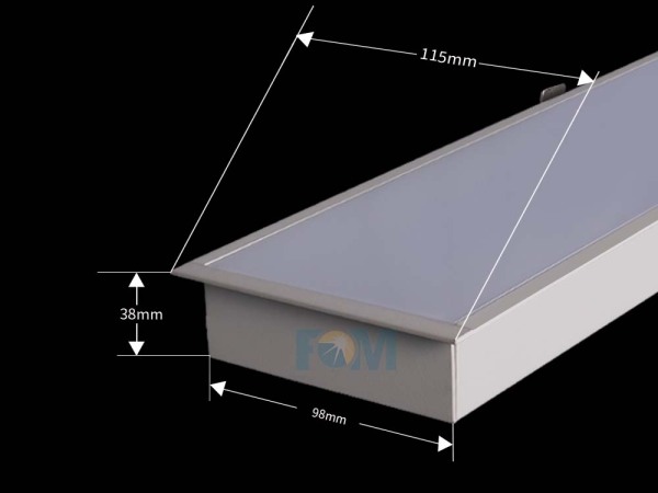 Luminária Linear Embutida