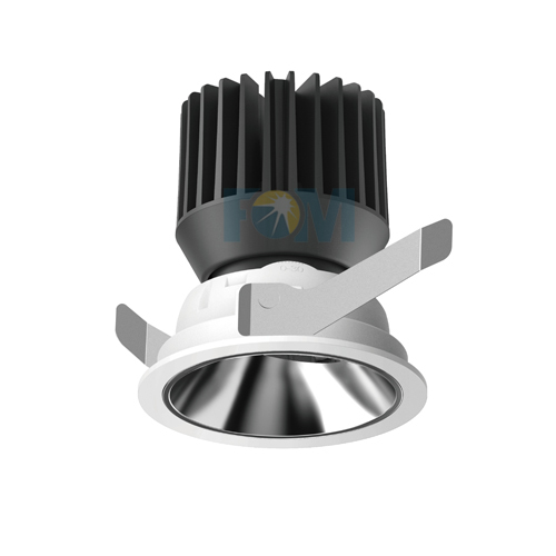 Luminária embutida para baixo