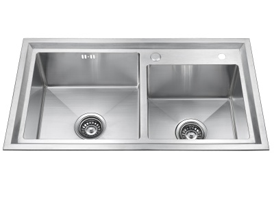 Inox Handmade Sink Double Bowl 8045CM