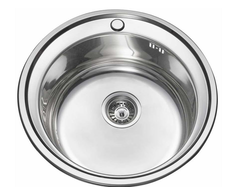 Round Single Kitchen Sink - Sink Steel LS5151