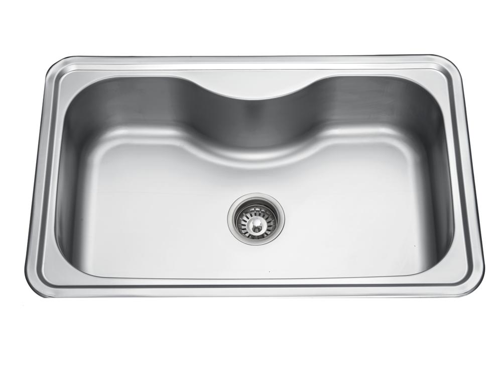 large single bowl kitchen sink