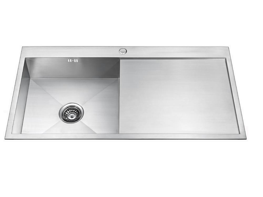 stainless steel basin single bowl with a board