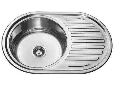 stainless steel basin single bowl with a board