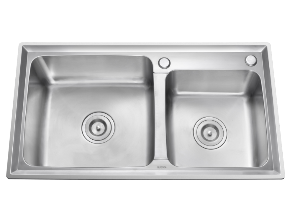 SUS304 Double Bowls Sinks 7742cm