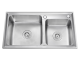 SUS304 Double Bowls Sinks 7742cm