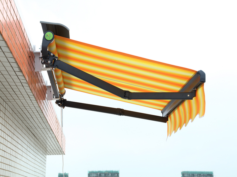 outdoor folding arm awning