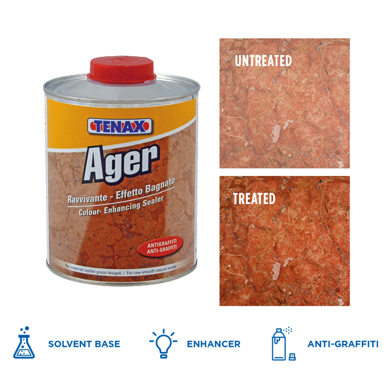 TENAX AGER COLOUR-ENHANCER SEALER WET EFFECT for Granite/Marble/Tile Stone