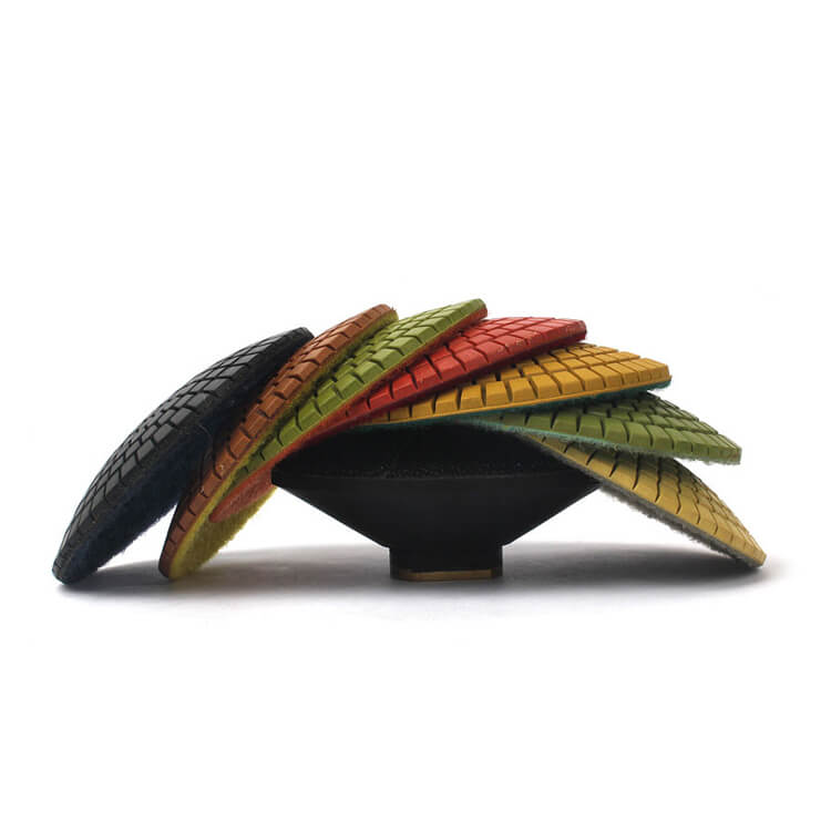 4'' convex flexible wet diamond polishing pad for curved shape countertop grinding polishing