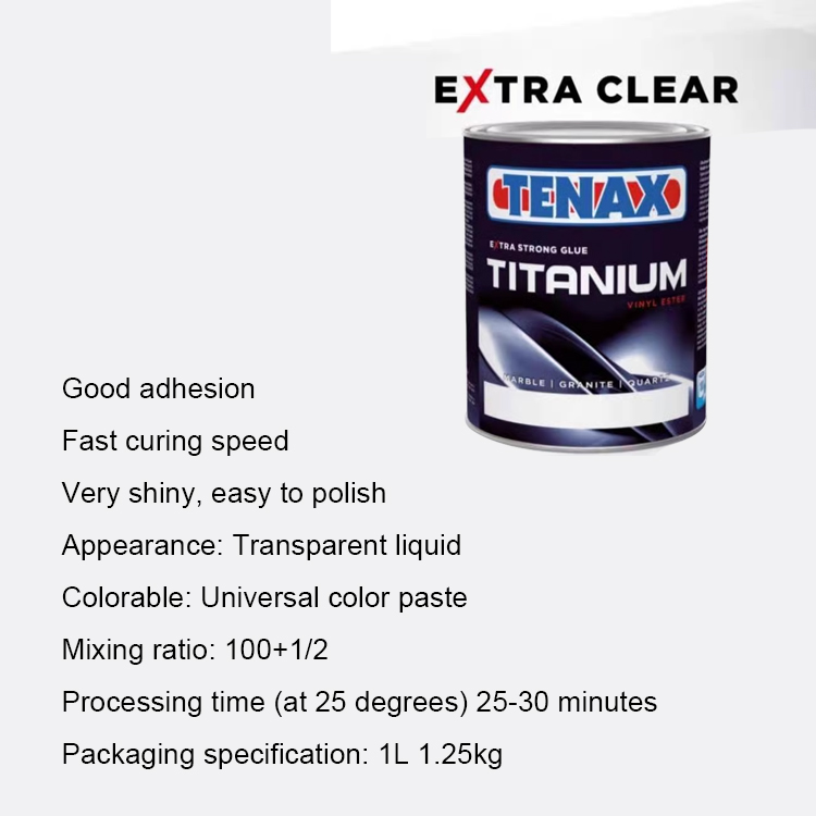 TENAX 1L Titanium Extra Clear Knife Grade Extra Vinylester Adhesive