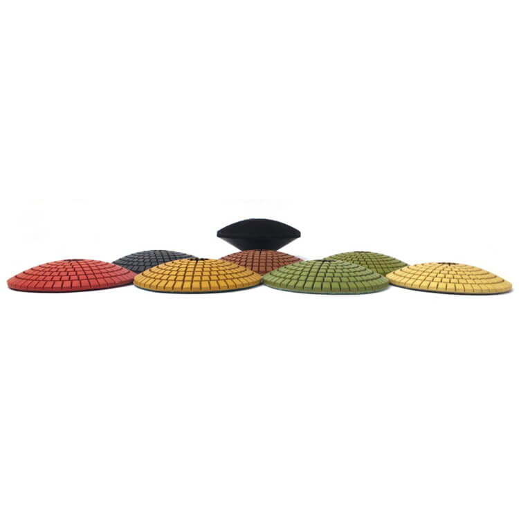 4'' convex flexible wet diamond polishing pad for curved shape countertop grinding polishing