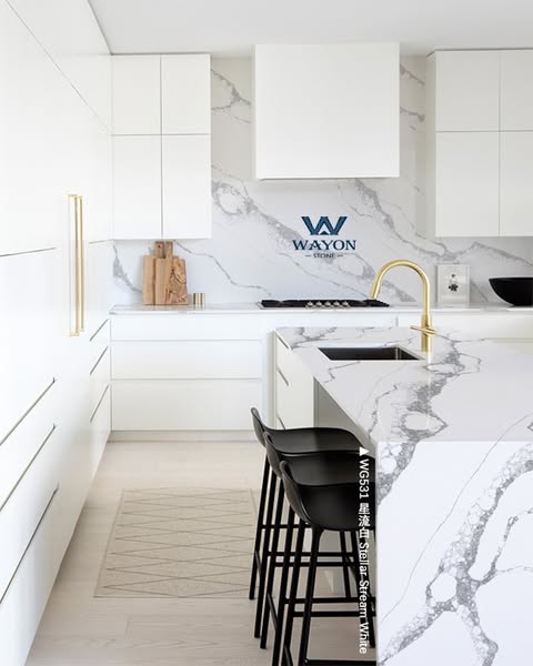 Кварцевый камень Wayon WG531 Stellar Stream White