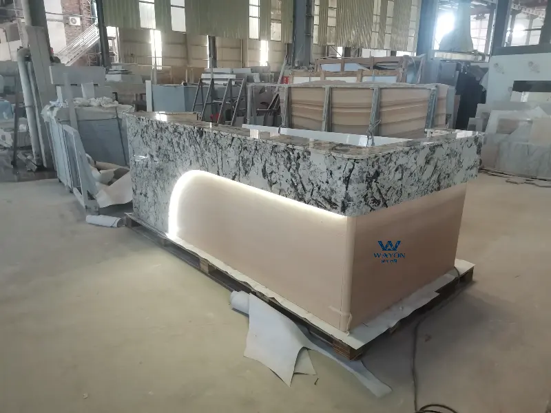 Snow Fox Marble Reception Counter