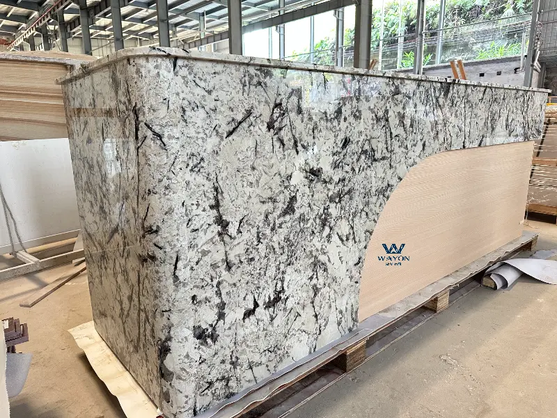 Snow Fox Marble Reception Counter