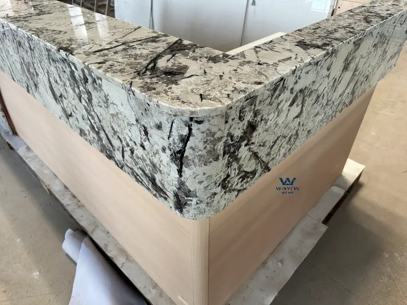 Snow Fox Marble Reception Counter