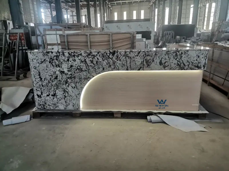 Snow Fox Marble Reception Counter