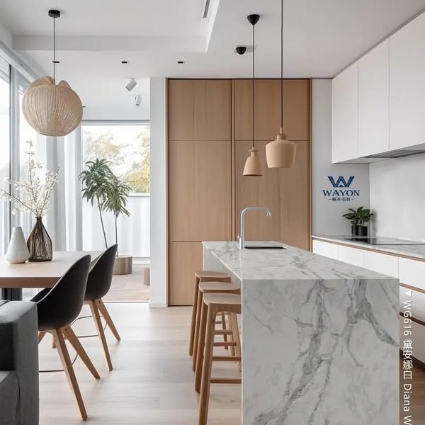 Кварцевые столешницы WG616 Diana White | Modern Luxury Home Essential