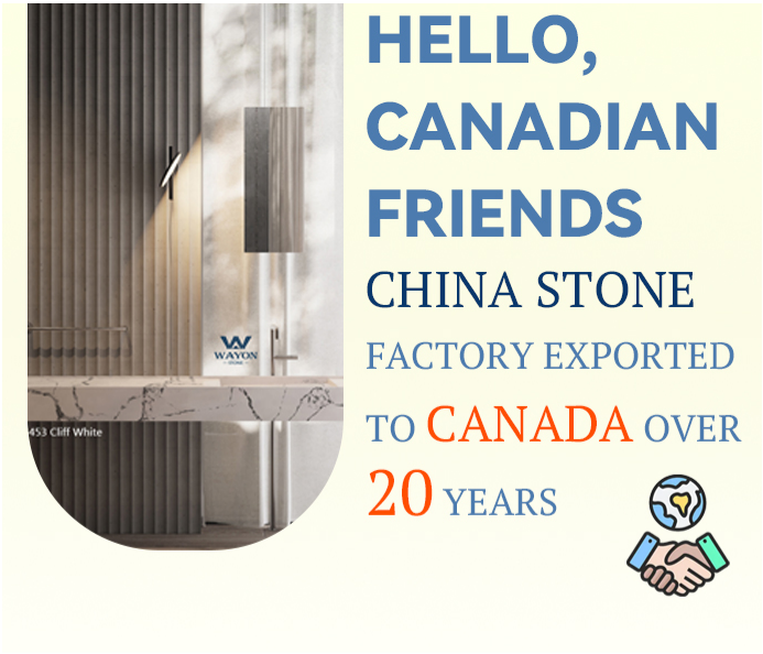 China quartz stone factory export to canada