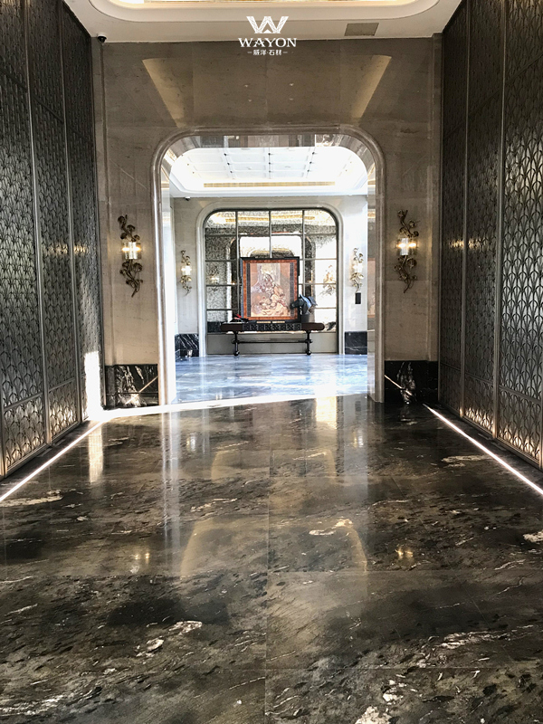 Guangzhou Zhidu Greentown Phoenix Yufei Sales Center - Marble Antique Black Floor