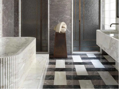 Пол из натурального мрамора