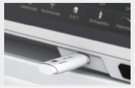Integrierter USB-Bildspeicher, Videoaufzeichnung und -wiedergabe möglich.