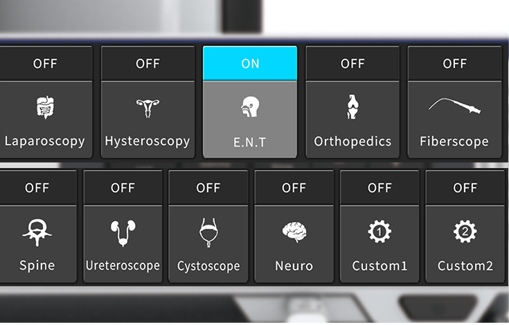 Eleven surgical procedure modes,one-key switching