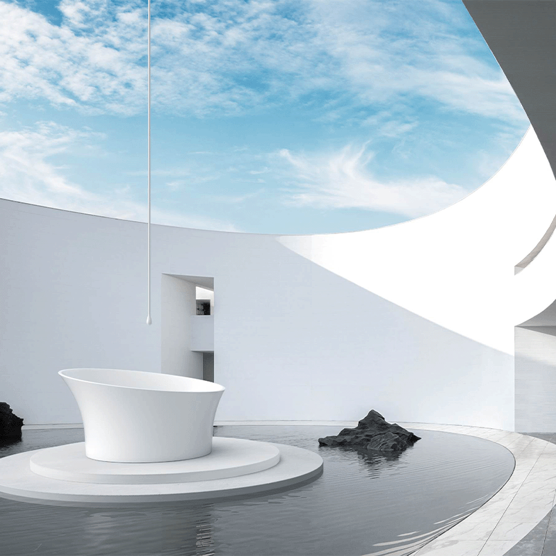 Bathtub Artificial Stone Freestanding BS-S917