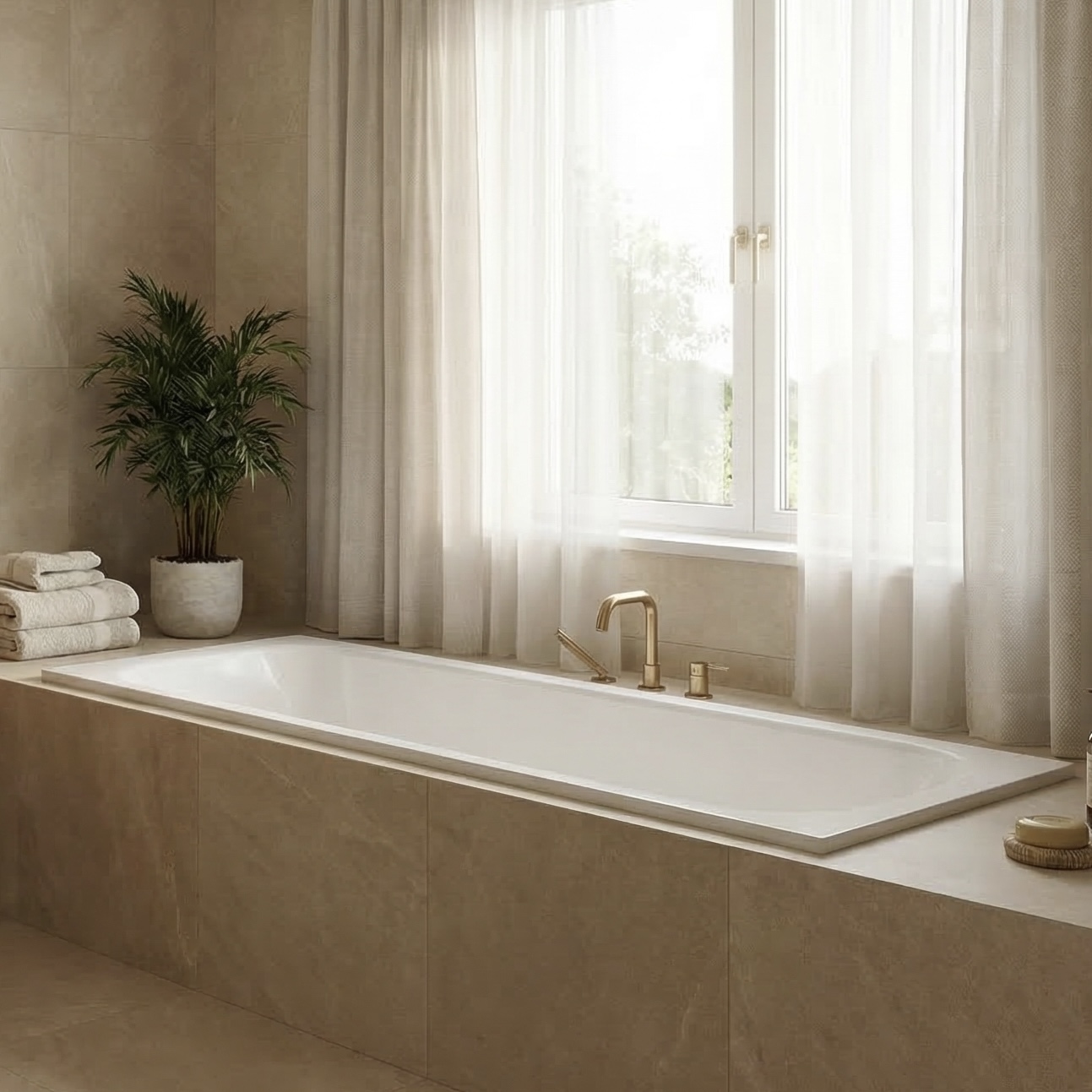 Bathtub Artificial Stone Freestanding CPG-8825