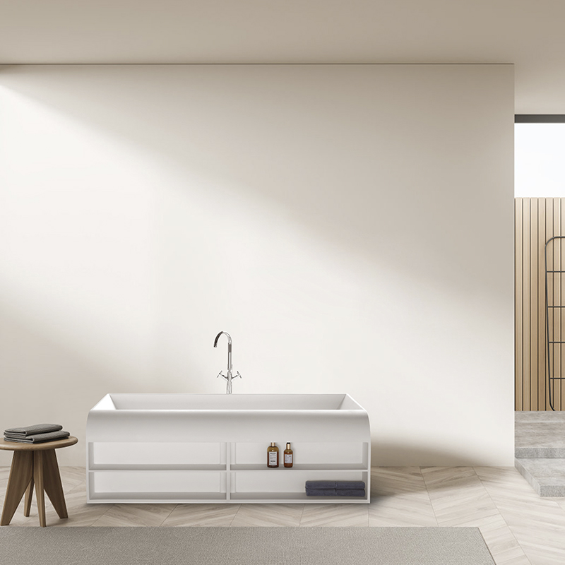 Freestanding artificial stone bathtub BS-S12