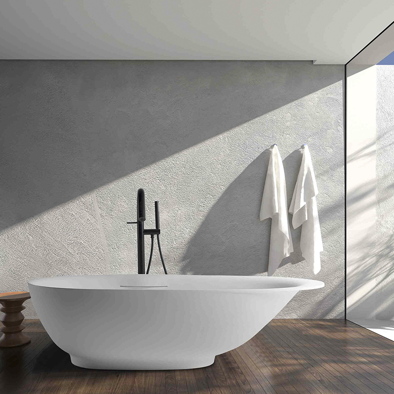 Freestanding artificial stone bathtub BS-S364