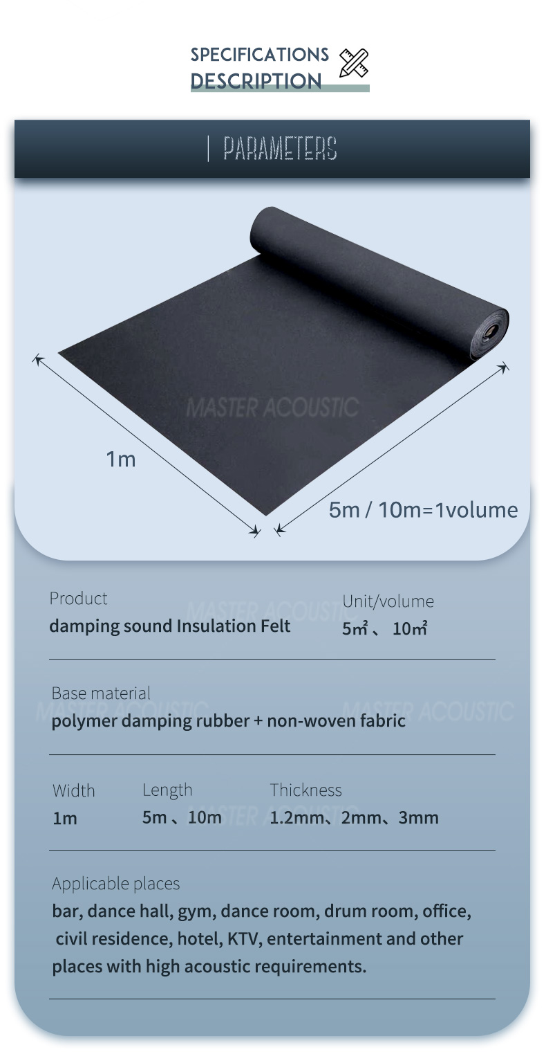 sound insulation felts parameter