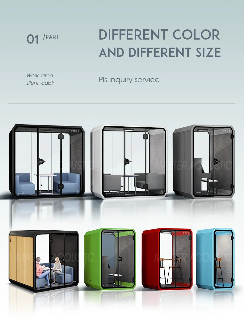 colorful movable silence acoustic booth