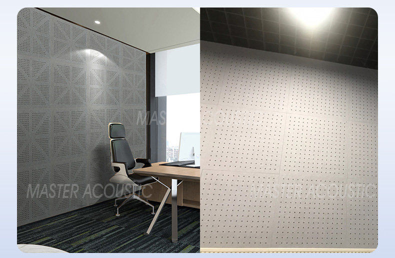 perforated polyester acoustic panel for office
