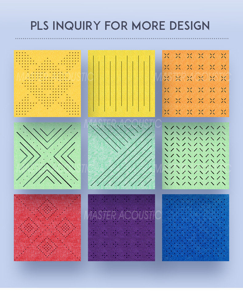 different design of perforated acoustic panel