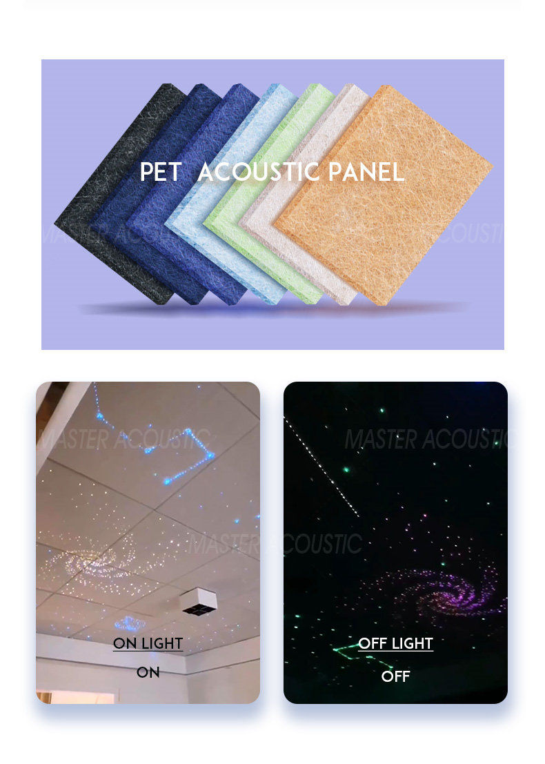 colorful star optical fiber PET ceiling panel