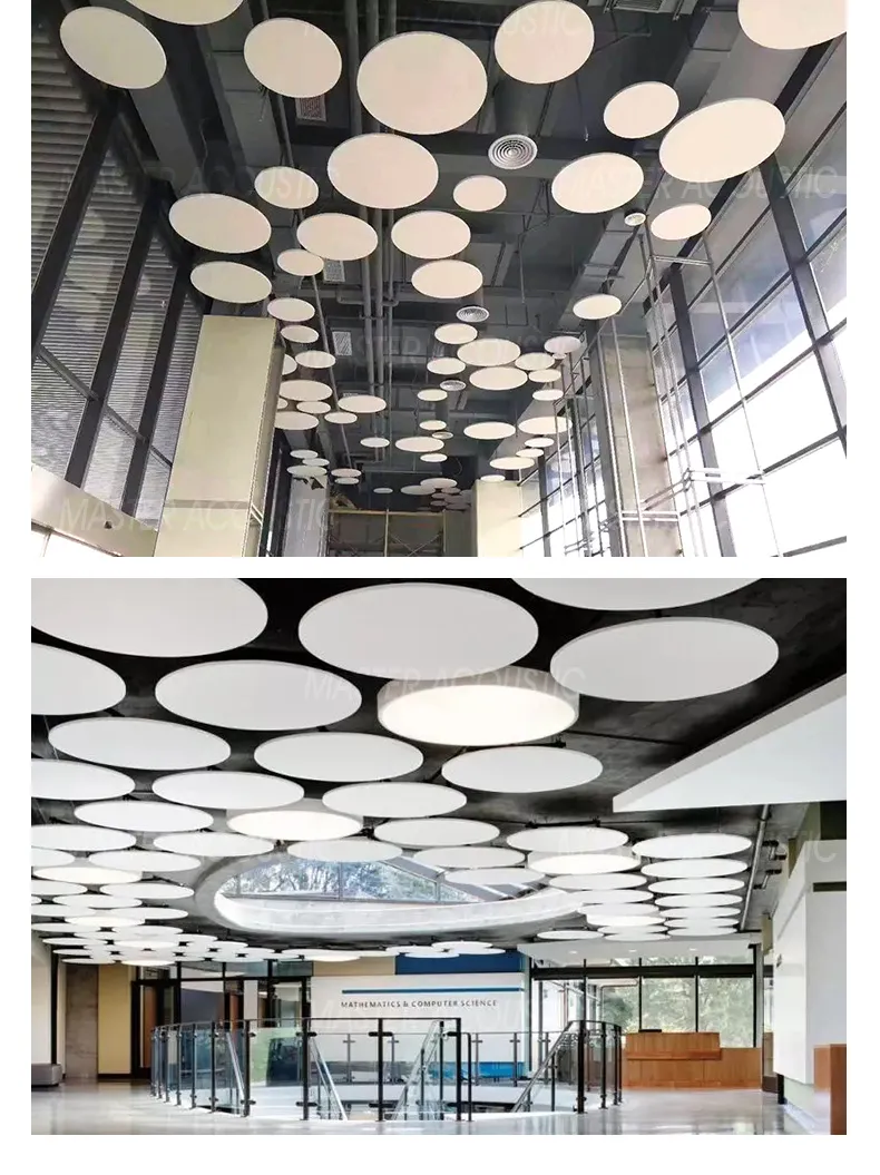 application of suspended acoustic baffle