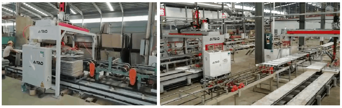 High-speed automatic packaging line for ceramic tiles