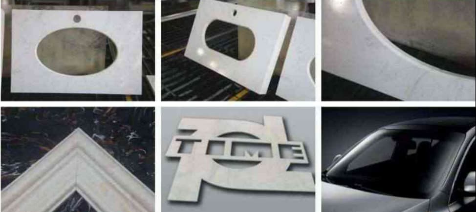 Composite material waterjet cutting