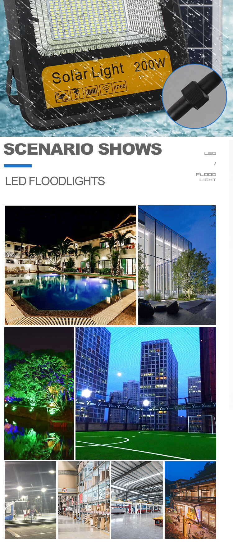 industrial solar flood lights