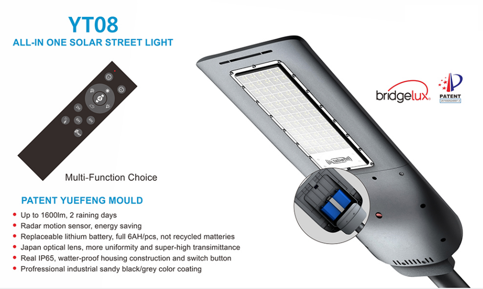 solar street light with battery