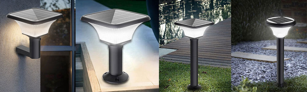solar garden lights with remote panel