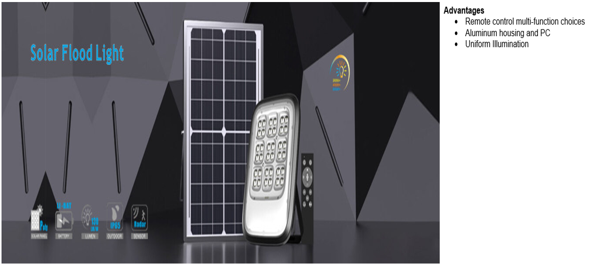 solar flood lights with remote control