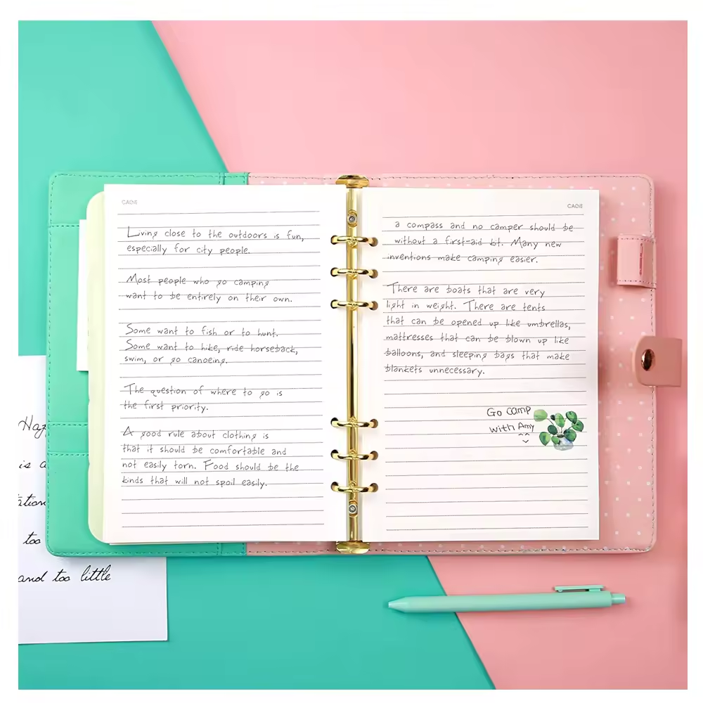 A spiral notebook’s lay-flat design makes it perfect for note-taking and sketching