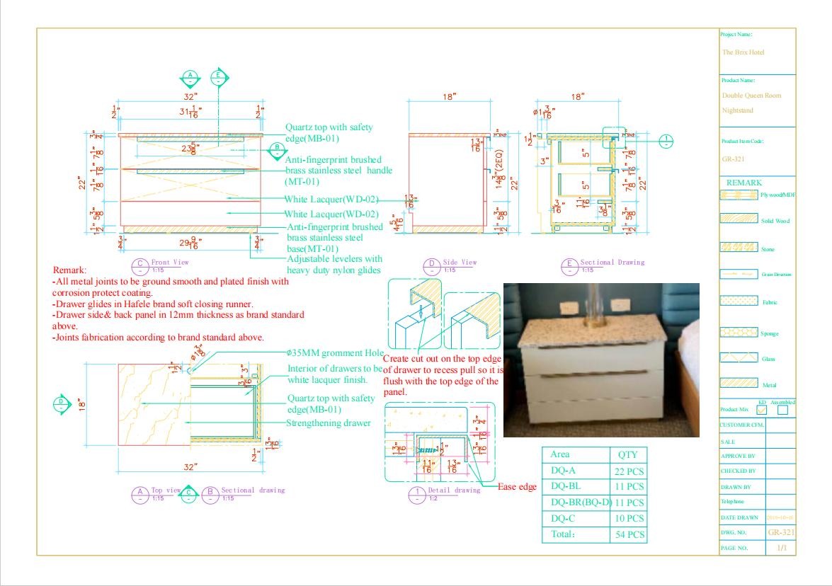 China custom hotel furniture