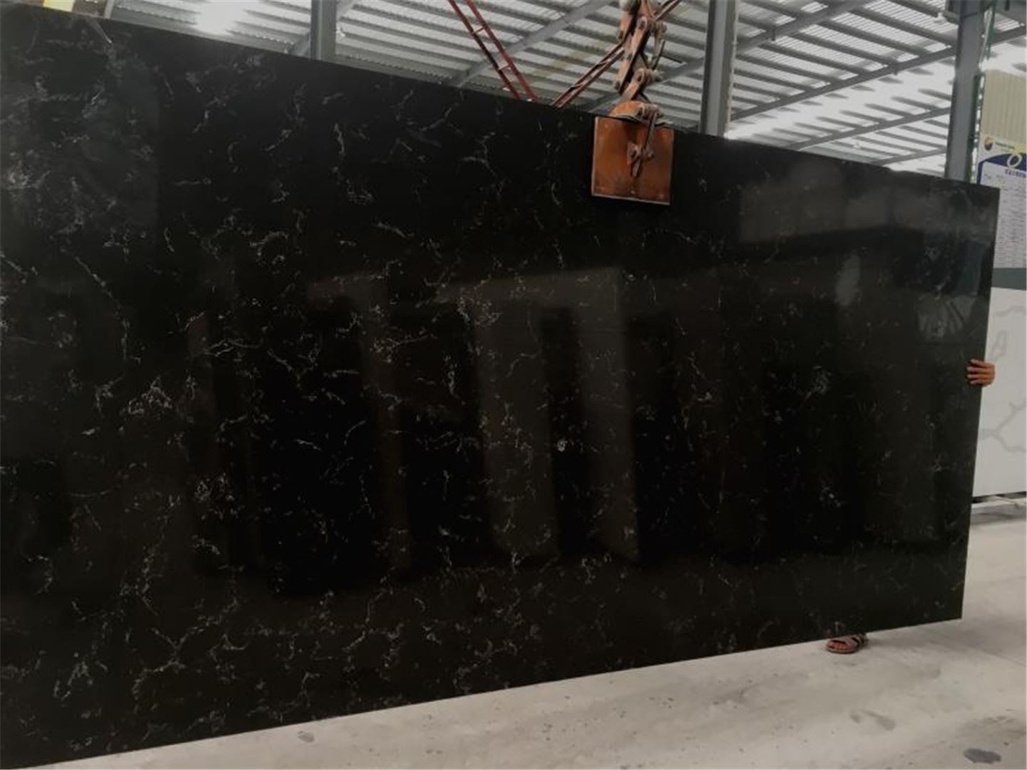 Empira Black quartz slab