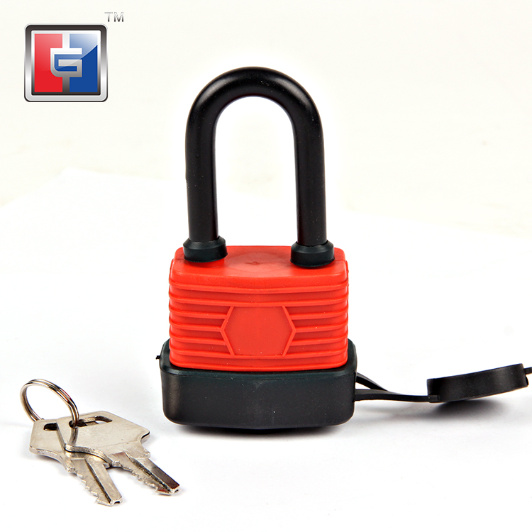 WATERPROOF LAMINATED SAFETY PADLOCK WITH COLOR BODY