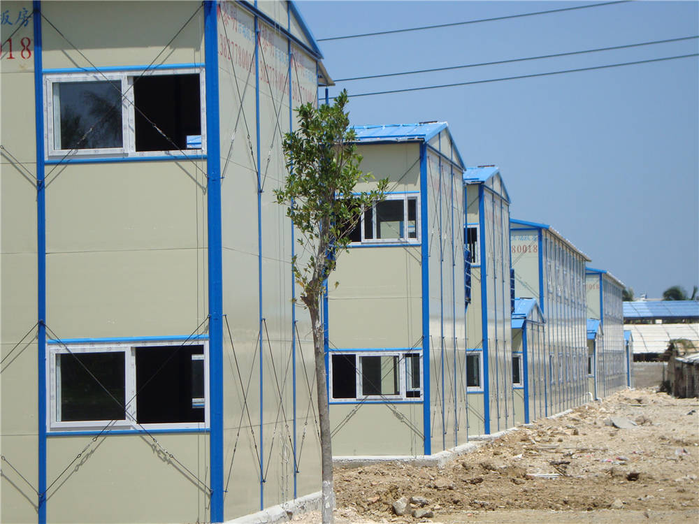 50mm EPS  sandwich panel steel structure prefabricated house