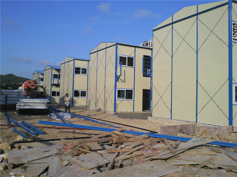 50mm EPS  sandwich panel steel structure prefabricated house