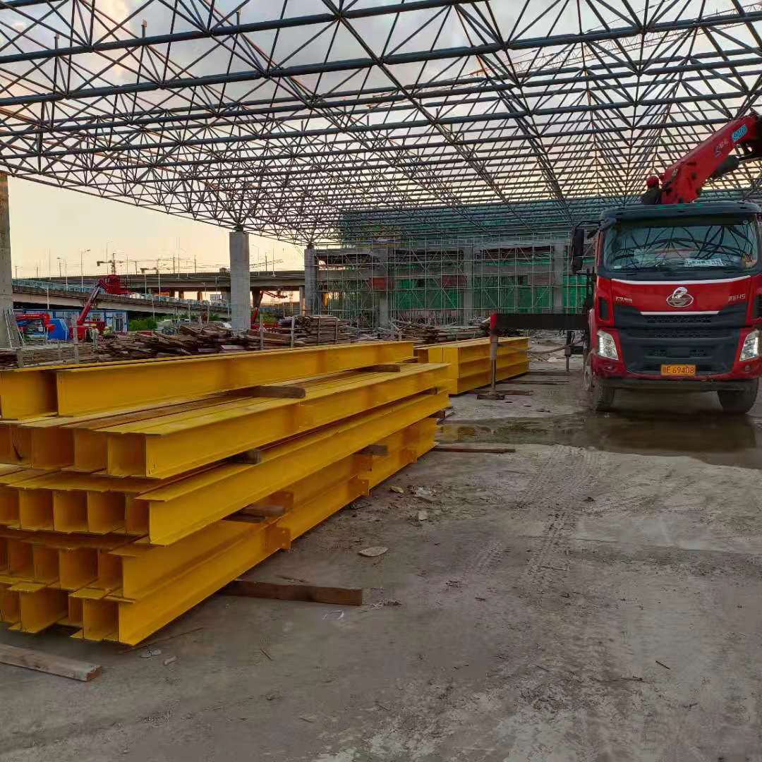 Guangzhou durable H beam steel frame buildings subway station steel platform